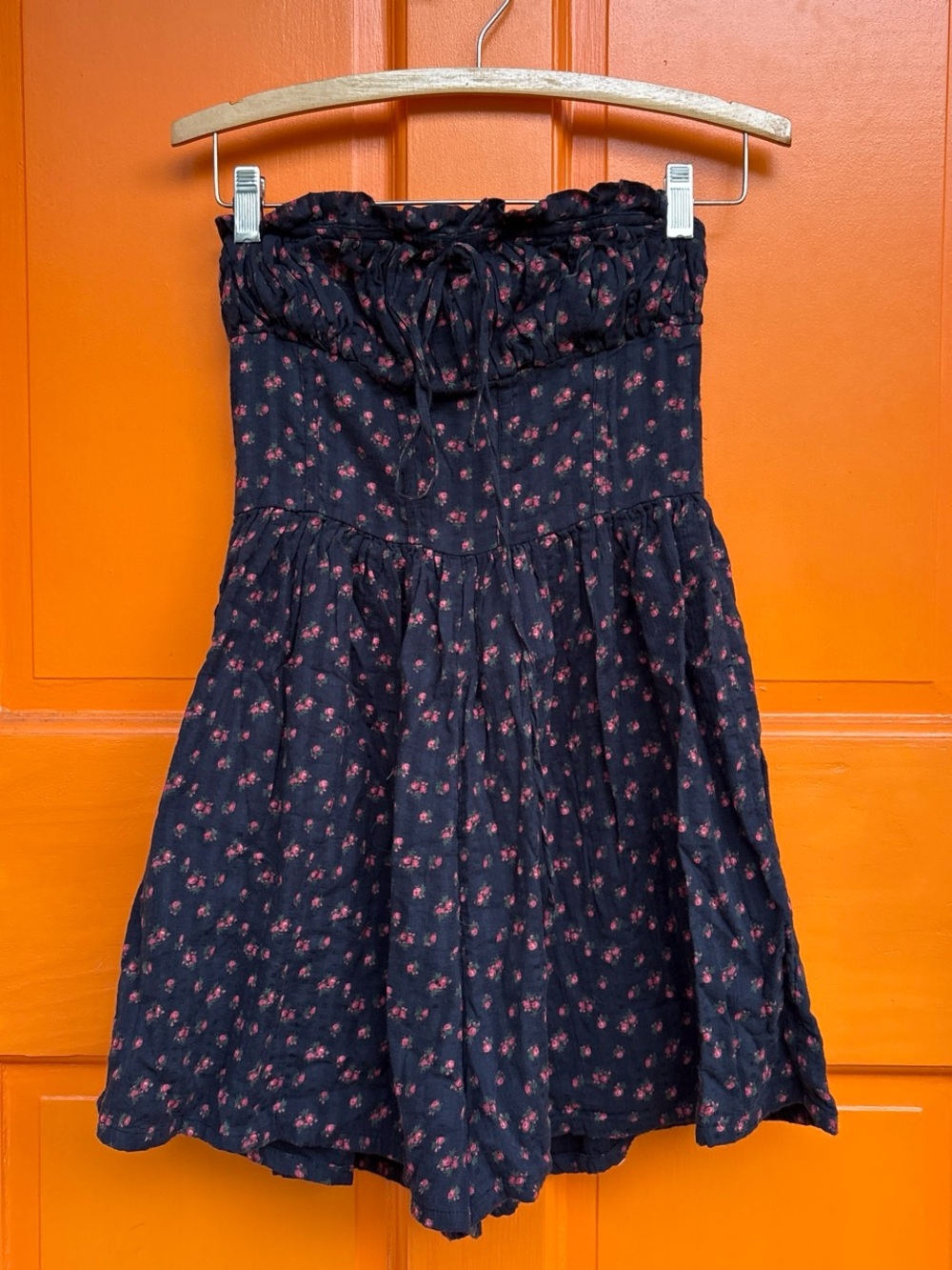 Princess Polly Black Floral Strapless romper